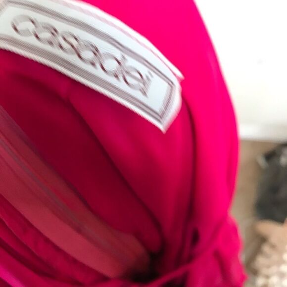 Vintage cascadei‎ hot pink drape midi dress - Picture 8 of 11